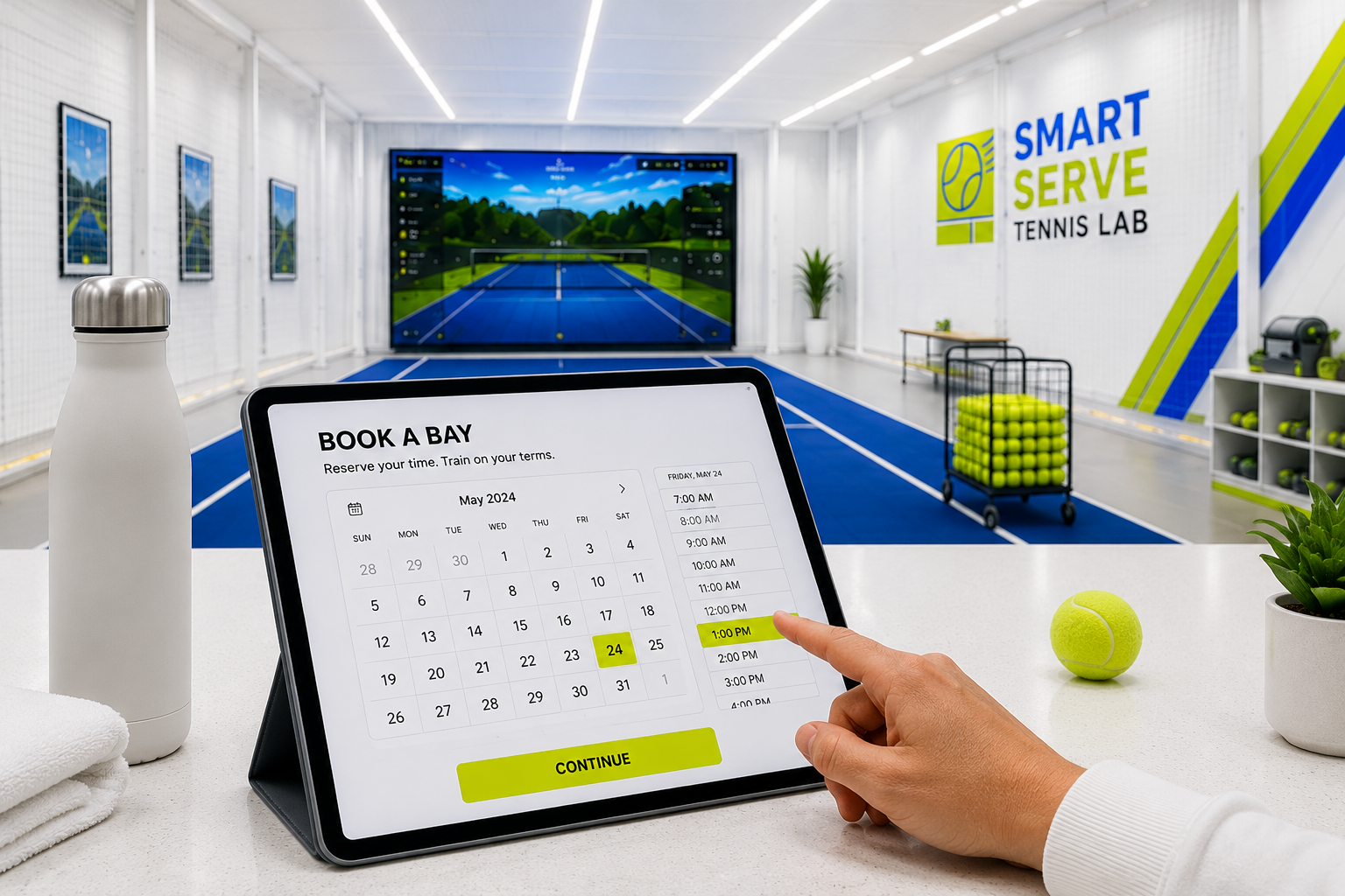 Book a Bay at Smart Serve Tennis Lab